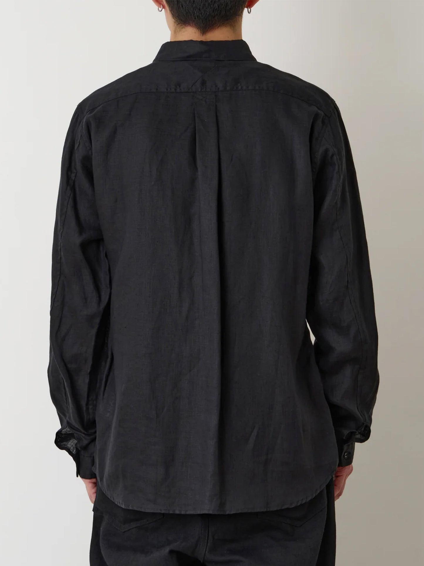【White Mountaineering - ホワイトマウンテニアリング】LINEN SHIRT / BLACK(シャツ/ブラック)