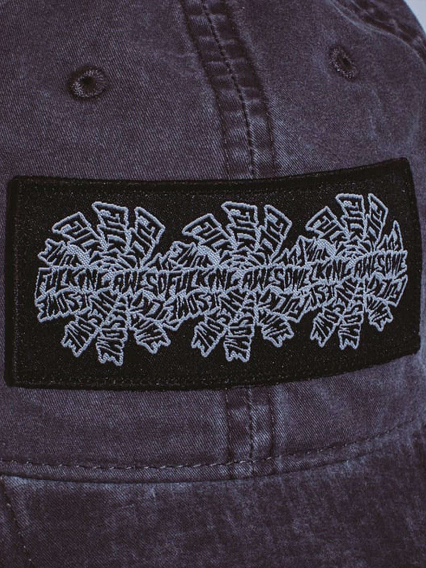 【Fucking Awesome- ファッキングオーサム】Three Spiral Edge Stitch Six Panel Hat / Charcoal(帽子/チャコール)
