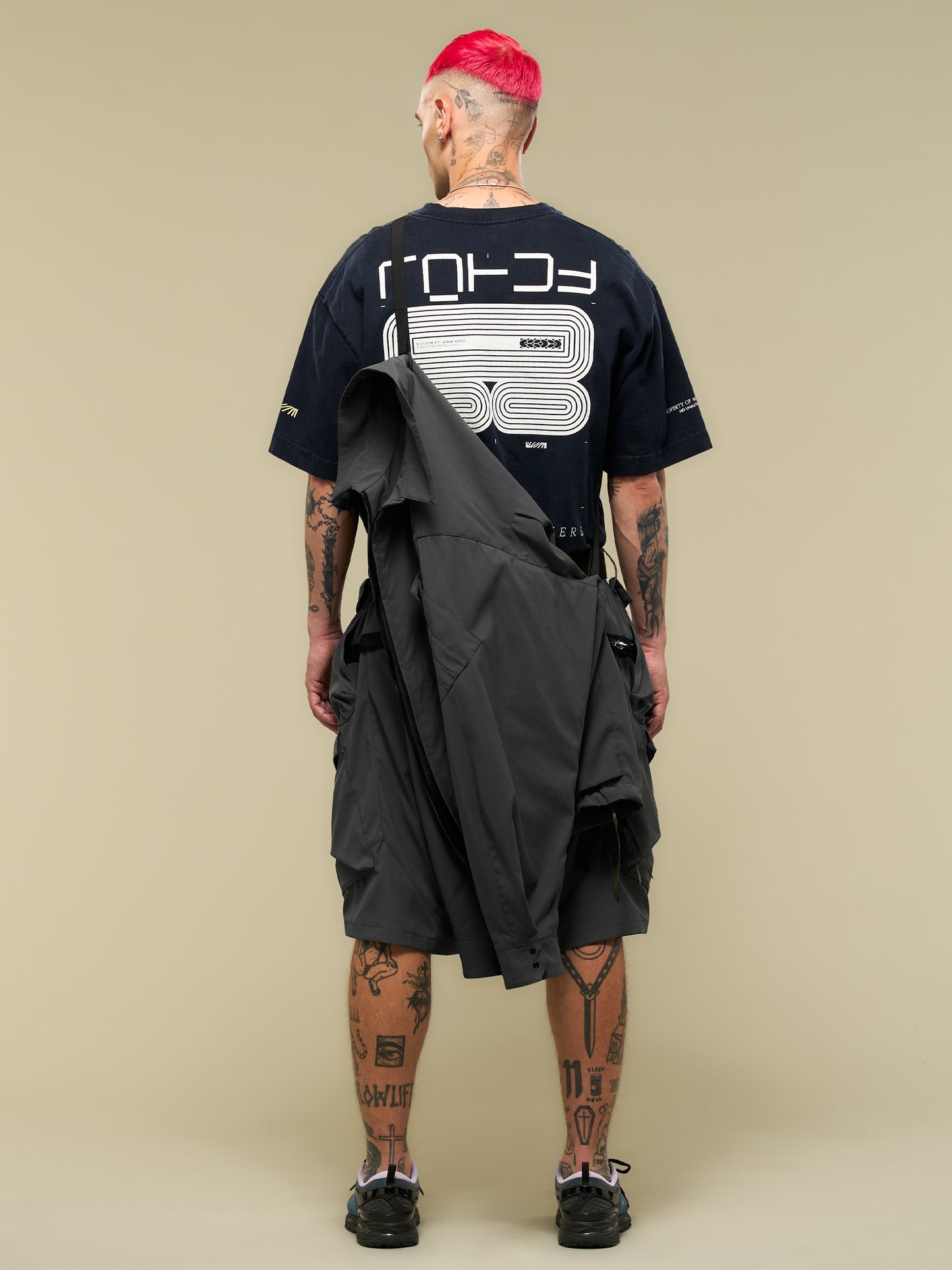 【ACRONYM - アクロニウム】LA12-M / NYLON STRETCH SHIRT(ジャケット/グレー)