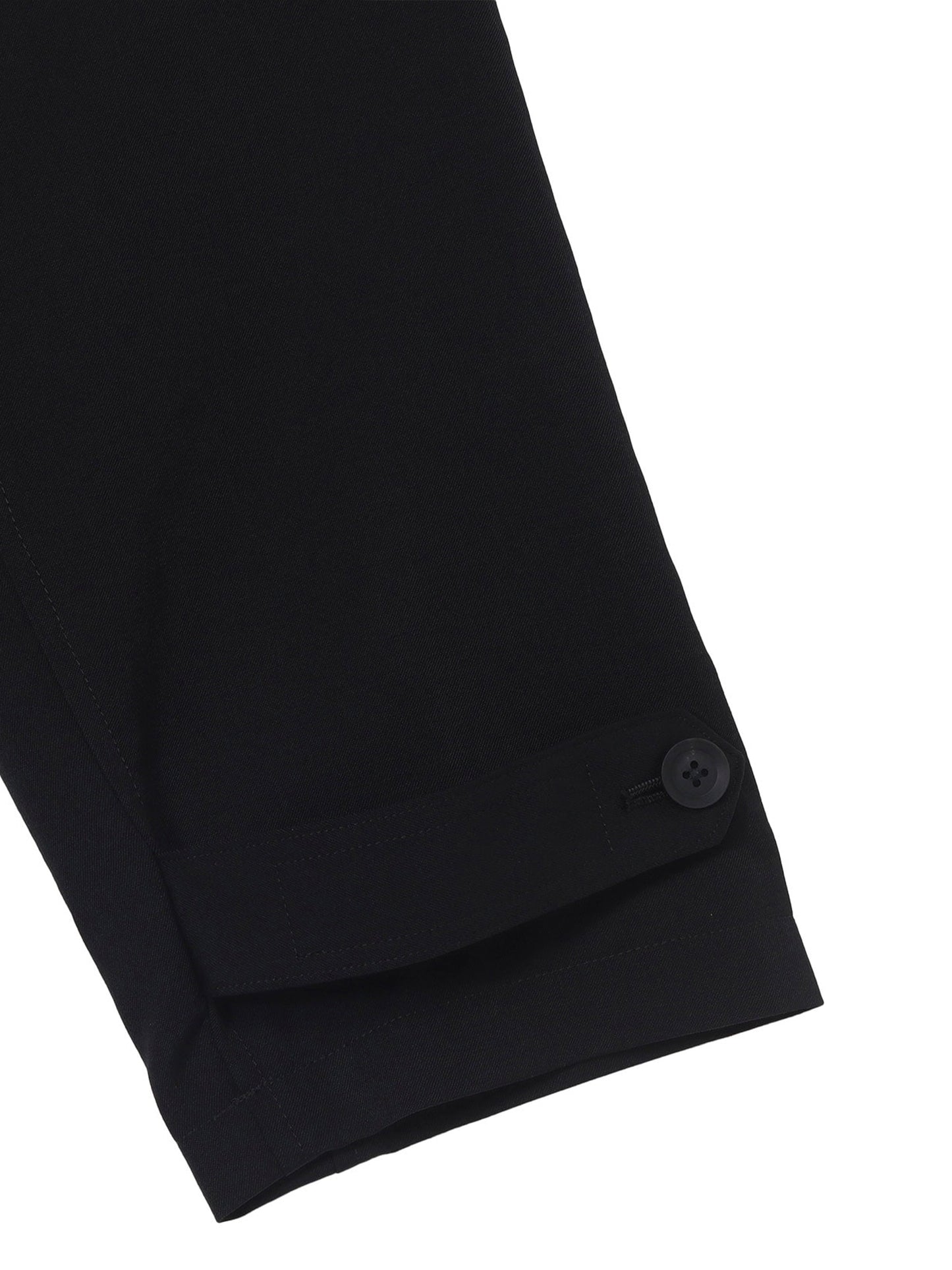 【Yohji Yamamoto POUR HOMME - ヨウジヤマモト プールオム】WOOL GABARDINE DESIGNED SLEEVE COAT(コート/ブラック)