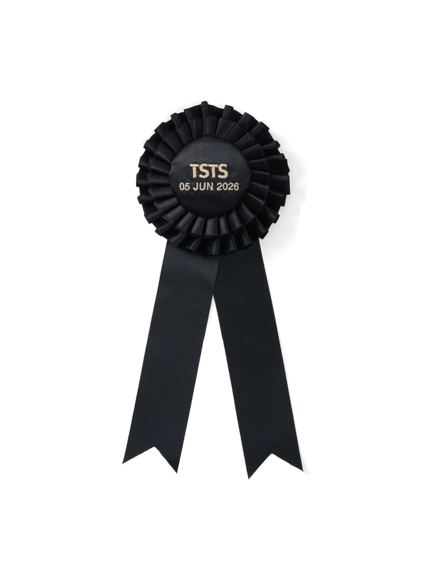 【TSTS -ティーエスティーエス】TSTS EMBROIDERED ROSETTE / BLACK (リボン/ブラック)