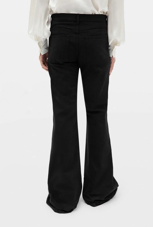 【ANN DEMEULEMEESTER - アン ドゥムルメステール】HAMO 5-POCKET SLIM FIT BOOTCUT TROUSERS / BLACK(トラウザーズ/ブラック)