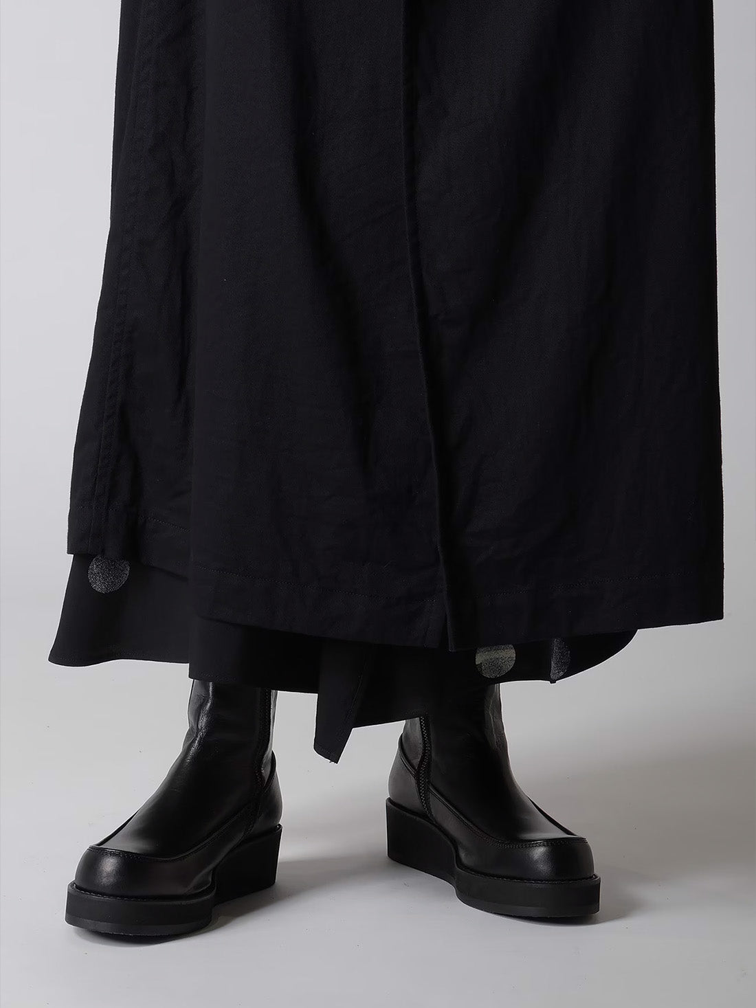【Y's - ワイズ】Y's BORN PRODUT COTTON TWILL LONG CAPE COAT / BLACK (コート/ブラック)