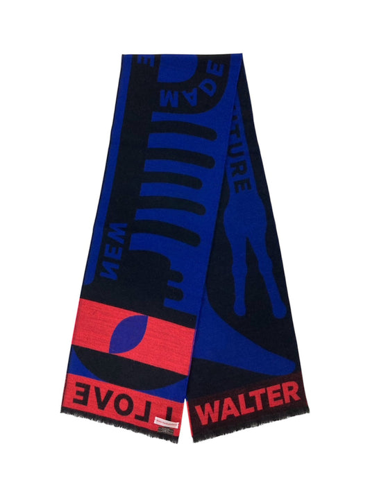 【Walter Van Beirendonck- ウォルターヴァンベイレンドンク】WVB NEW SCARF SINGLE / BLUE (スカーフ)