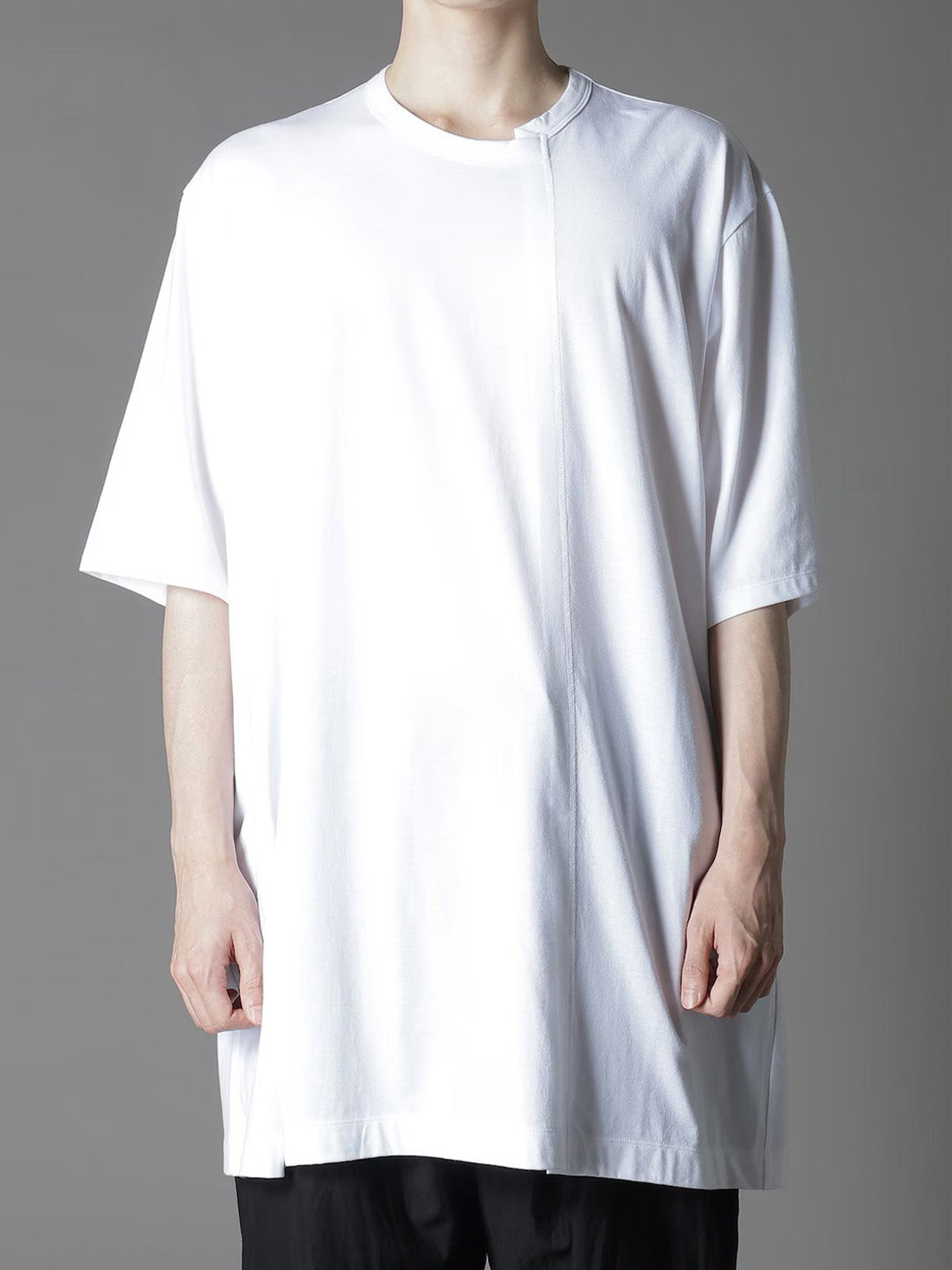 【Ground Y - グラウンドワイ】COTTON JERSEY TUCKED JUMBO T-SHIRT SHORT SLEEVES /WHITE(Tシャツ/ホワイト)