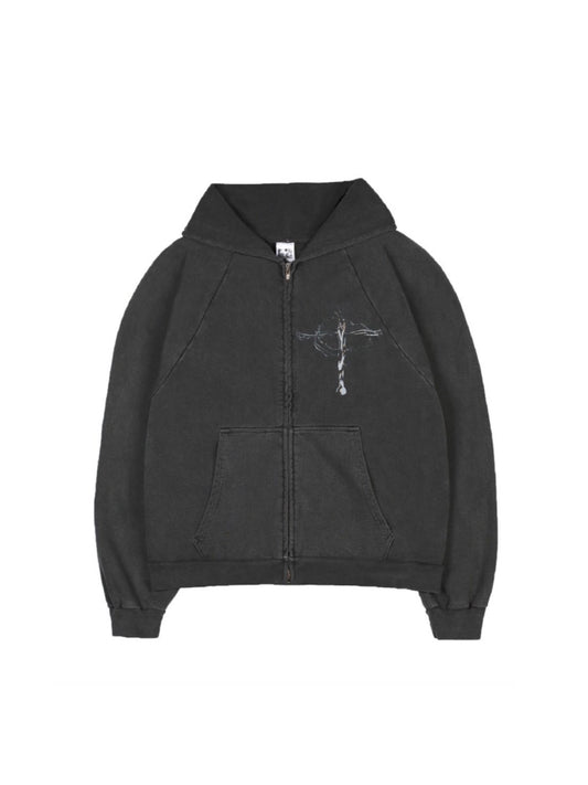【BASKETCASE  - バスケットケース】ROADRASH, zipup / BLACK (パーカー/ブラック)