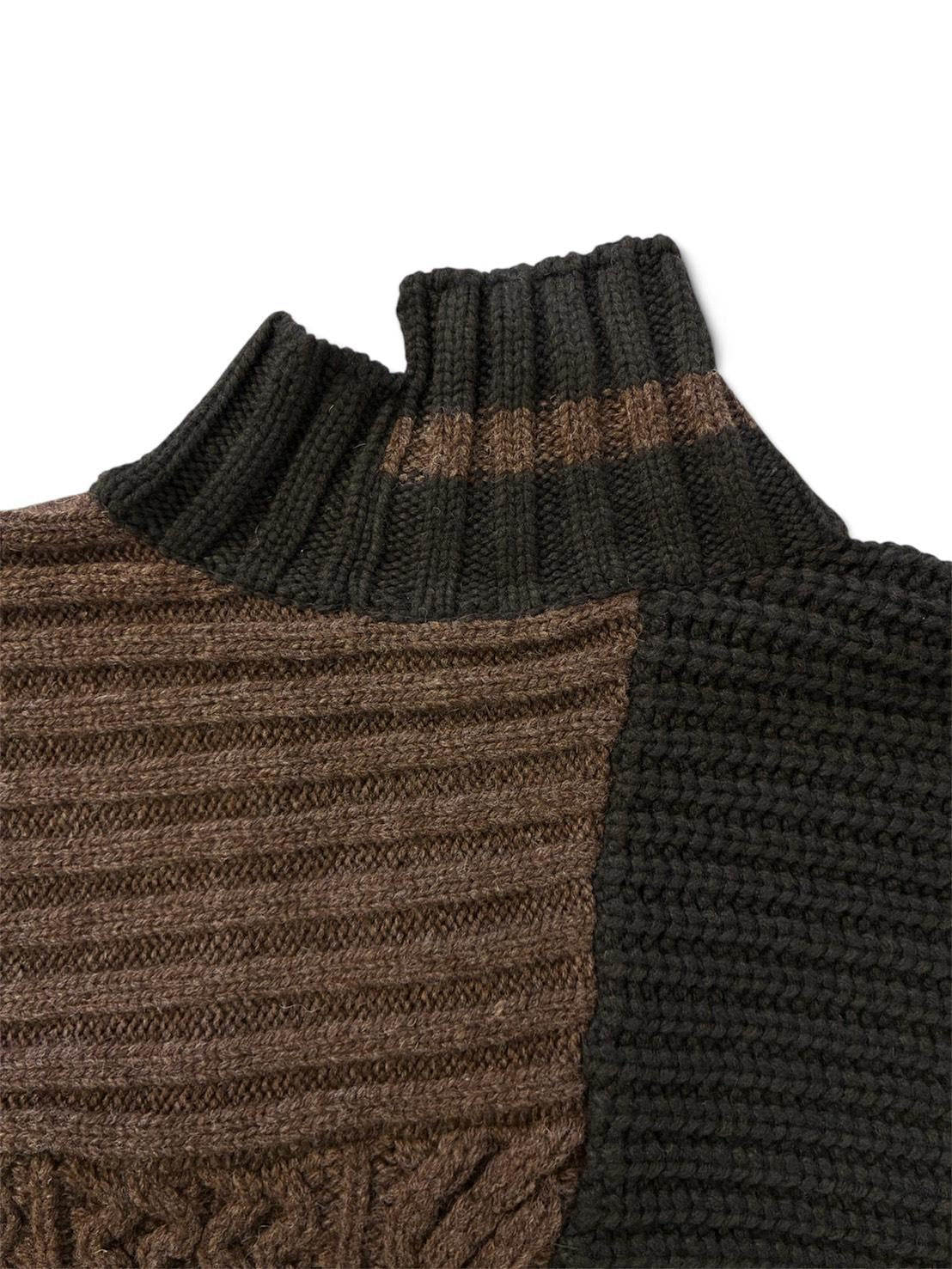 【kolor BEACON - カラー ビーコン】26WBM-N01331-48 Knit / BLACK (ニット/ブラック)
