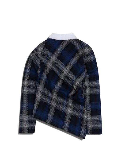 【Charles Jeffrey Loverboy - チャールズ ジェフリー ラバーボーイ】TOPSY TURVY POLO / Blue (長袖ポロシャツ/ブルー)