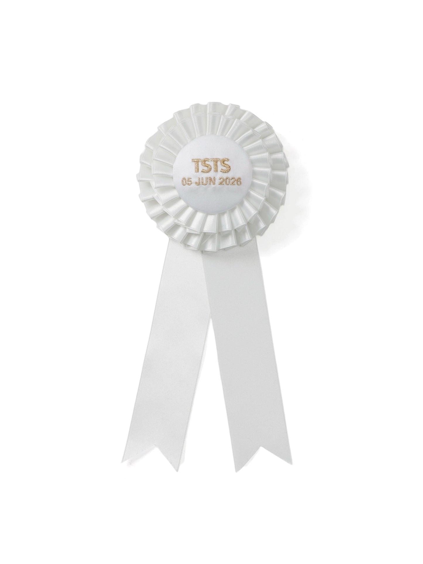 【TSTS -ティーエスティーエス】TSTS EMBROIDERED ROSETTE / WHITE (リボン/ホワイト)