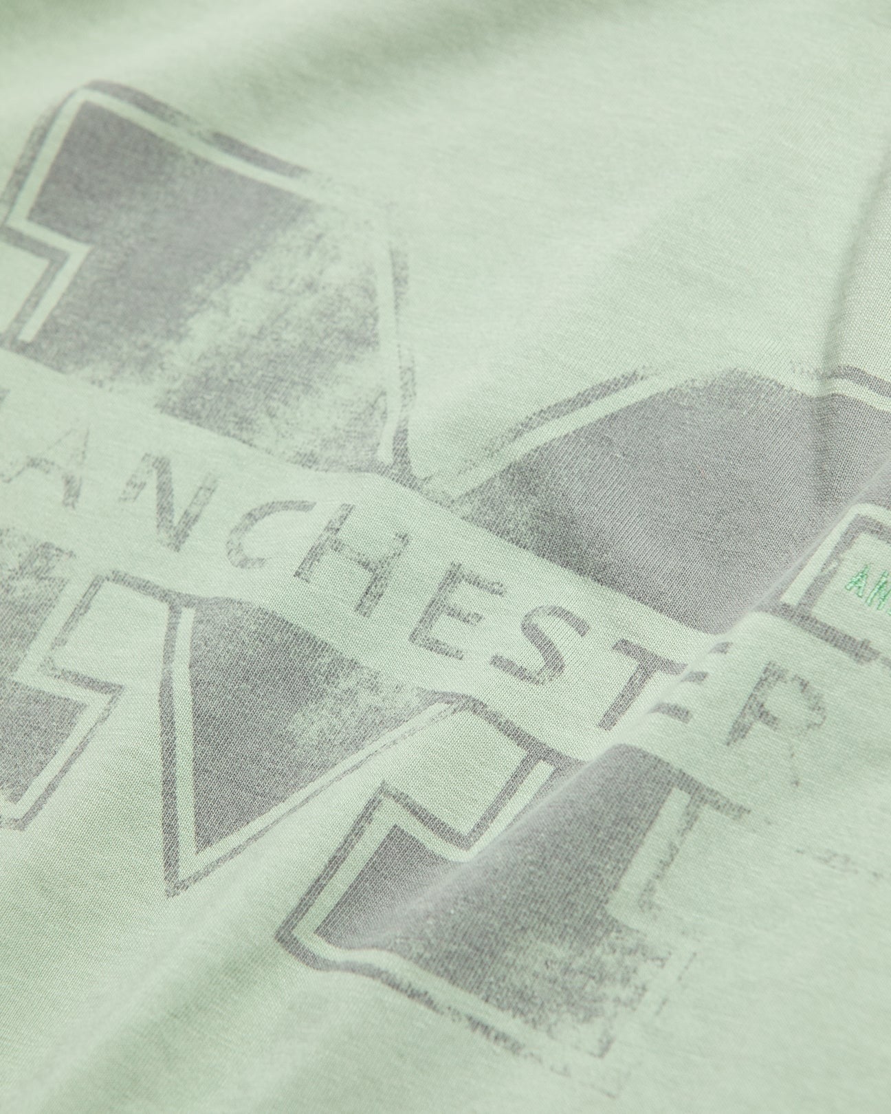 【ANACHRONORM - アナクロノーム】AN368 MANCHESTER PRINTED S/S T-S / SAGE (Tシャツ/セージ)