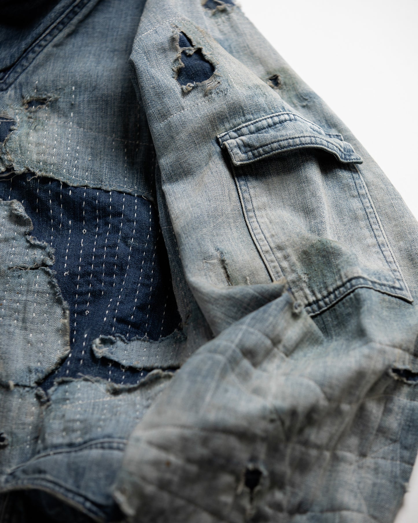 【ANACHRONORM - アナクロノーム】AN340-R DUAL DENIM REMAKED FULLZIP PARKA / INDIGO (パーカー/インディゴ)