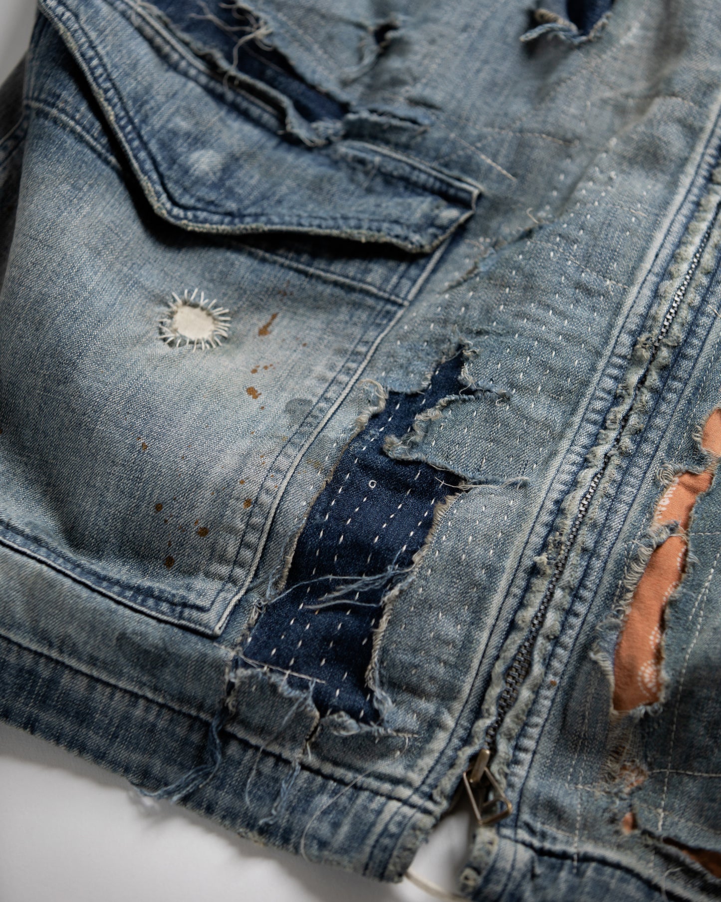 【ANACHRONORM - アナクロノーム】AN340-R DUAL DENIM REMAKED FULLZIP PARKA / INDIGO (パーカー/インディゴ)