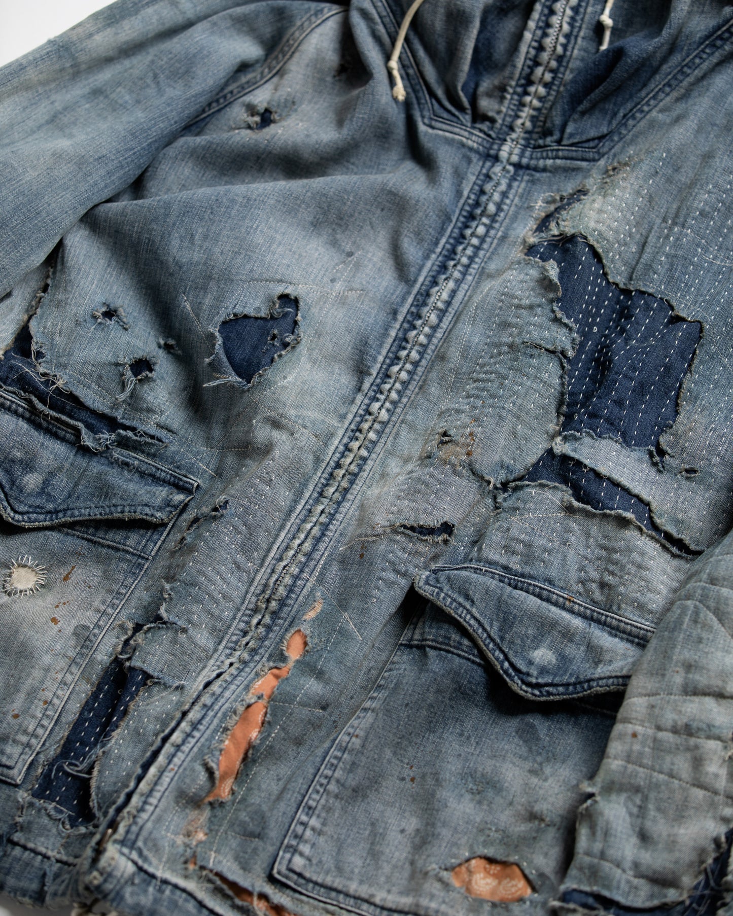 【ANACHRONORM - アナクロノーム】AN340-R DUAL DENIM REMAKED FULLZIP PARKA / INDIGO (パーカー/インディゴ)