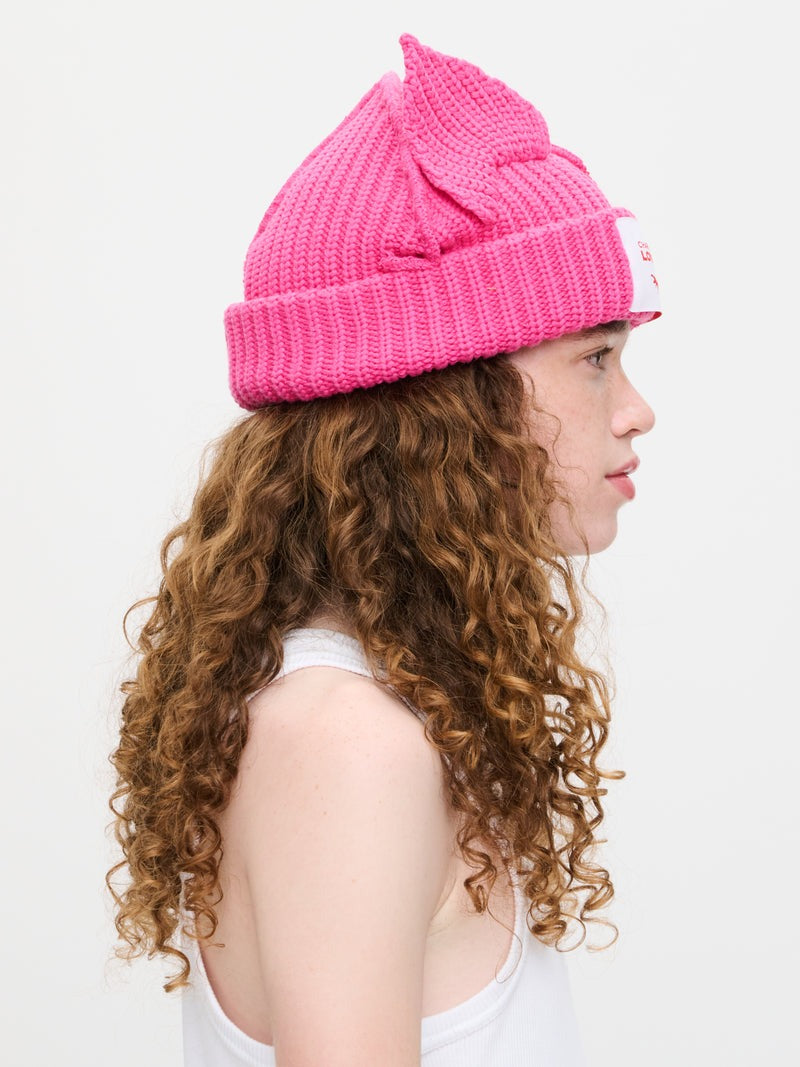 【Charles Jeffrey Loverboy - チャールズ ジェフリー ラバーボーイ】CHUNKY EARS BEANIE / PINK (ビーニー/ピンク)
