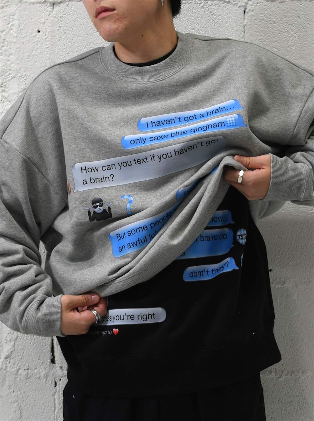 【TSTS -ティーエスティーエス】TSTS EMOJI SWEATSHIRT / GRAY (スウェットシャツ/グレー)