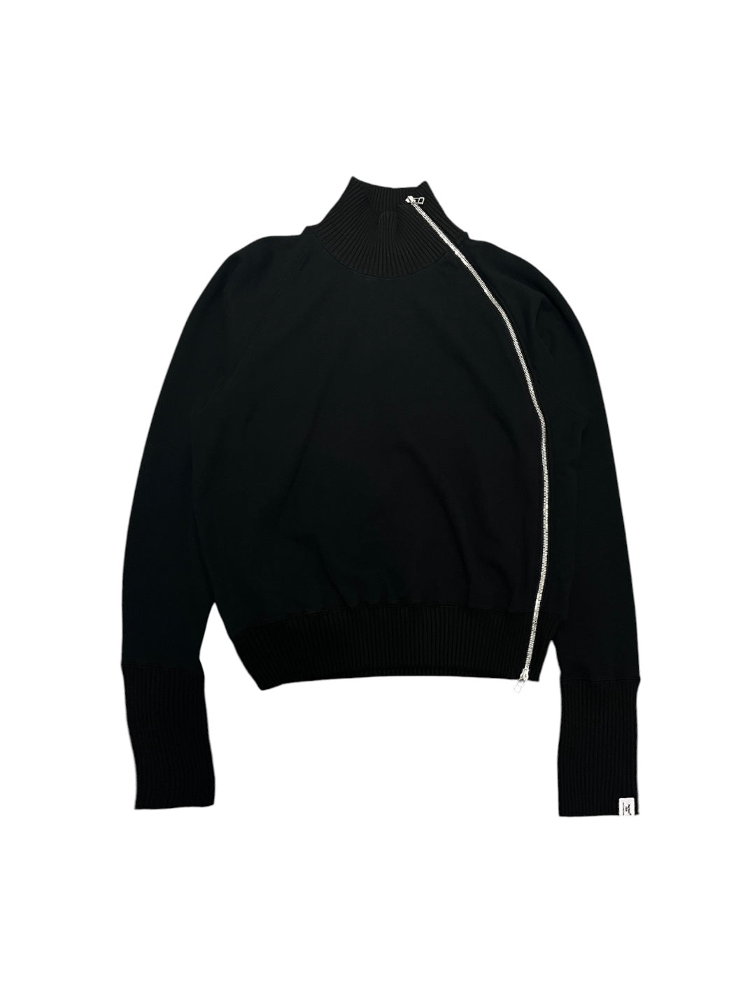 【Perfect ribs® - パーフェクトリブス】Zip Turtle Neck Sweat Shirt / BLACK(タートルネックスウェットシャツ/ブラック)