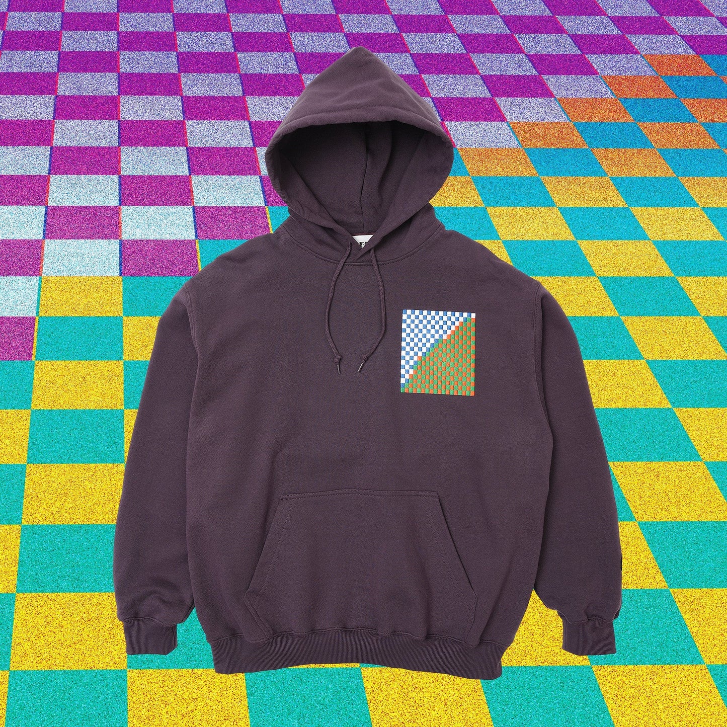 【Hombre Nino - オンブレニーニョ】PULLOVER HOODIE SQUARE / PURPLE(パーカー/パープル)