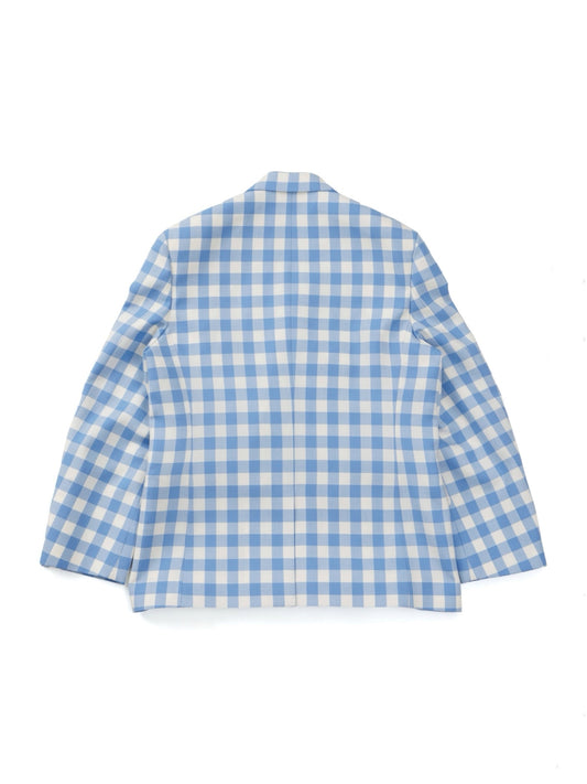 【TSTS -ティーエスティーエス】GINGHAM WOOL DOUBLE BREASTED BLAZER / BLUE GIMGHAM (ジャケット/ブルーギンガム)