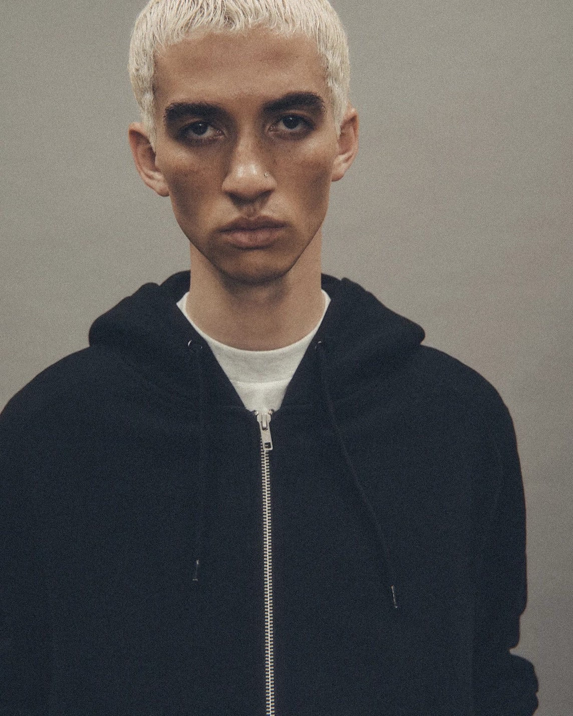 【entire studios - エンタイアスタジオ】SLIM ZIP UP / WASHED BLACK (パーカー/ウォッシュドブラック)