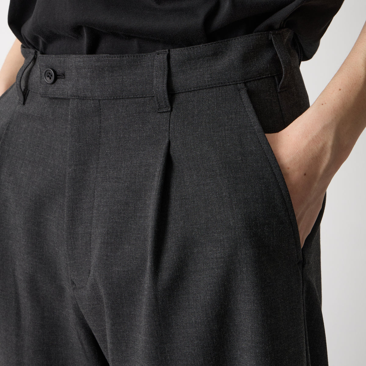 【White Mountaineering - ホワイトマウンテニアリング】Stretch Curve Pant / BLACK (パンツ/ブラック)