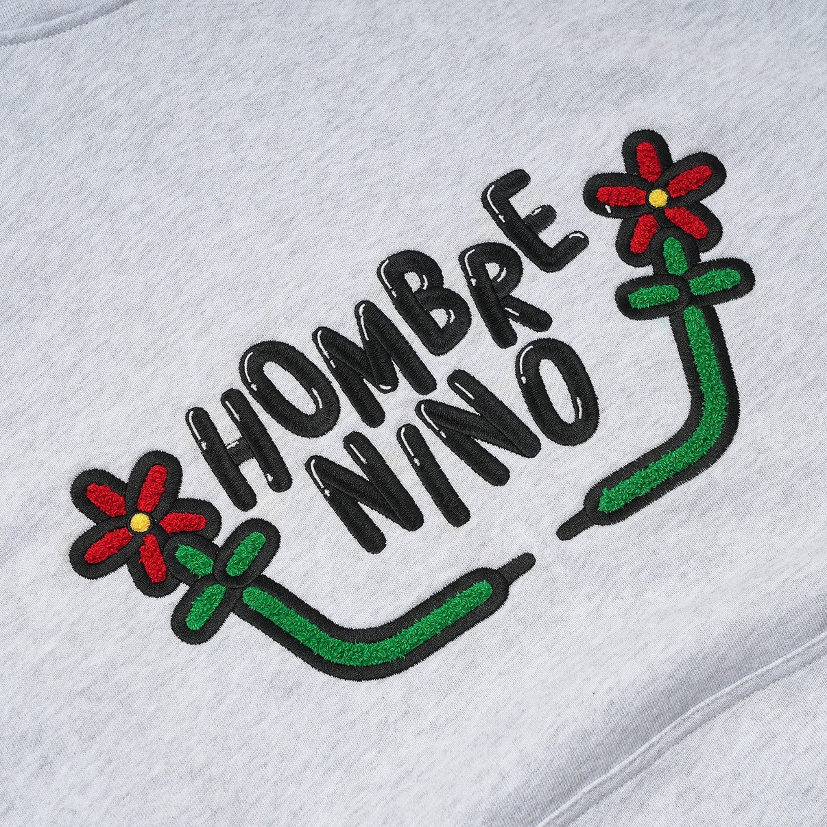 【Hombre Nino - オンブレニーニョ】PULLOVER HOODIE BALLOON FLOWERS / GRAY (パーカー/グレー)