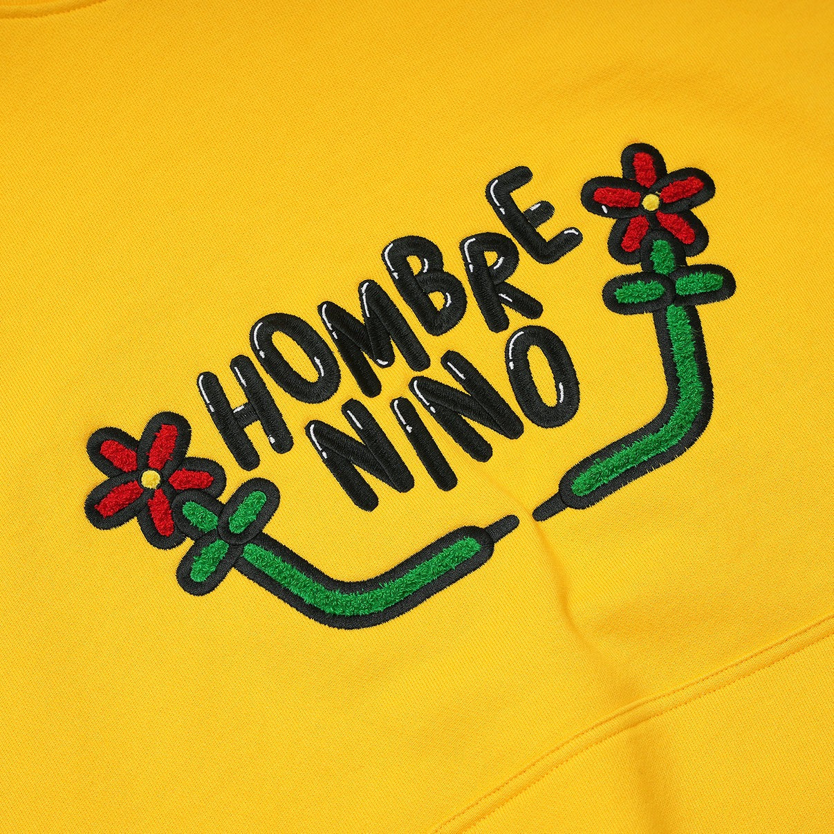 【Hombre Nino - オンブレニーニョ】PULLOVER HOODIE BALLOON FLOWERS / YELLOW (パーカー/イエロー)