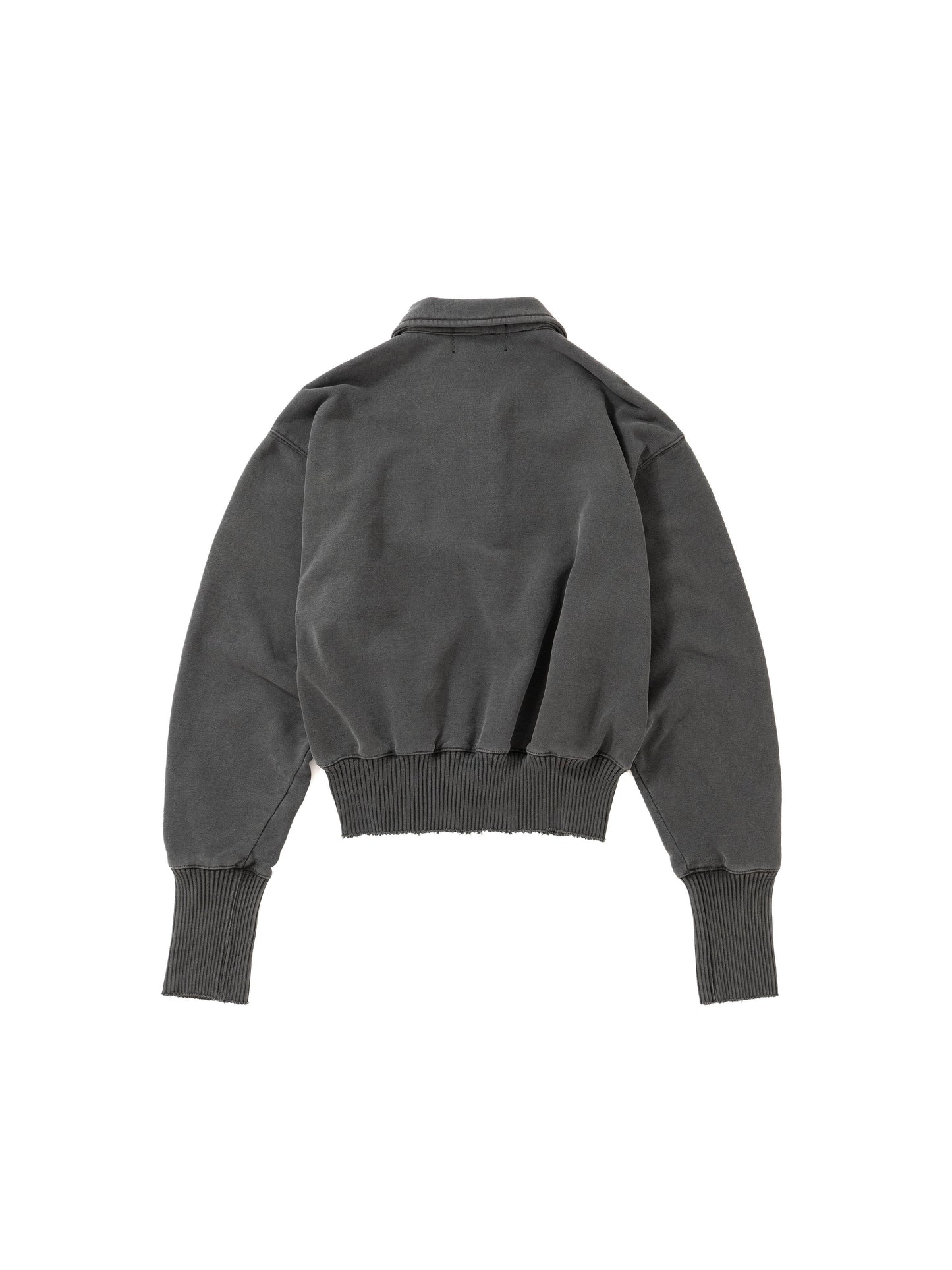 【Perfect ribs® - パーフェクトリブス】Half Zip Sweat Shirt / Fade Black(スウェットシャツ/フェードブラック)