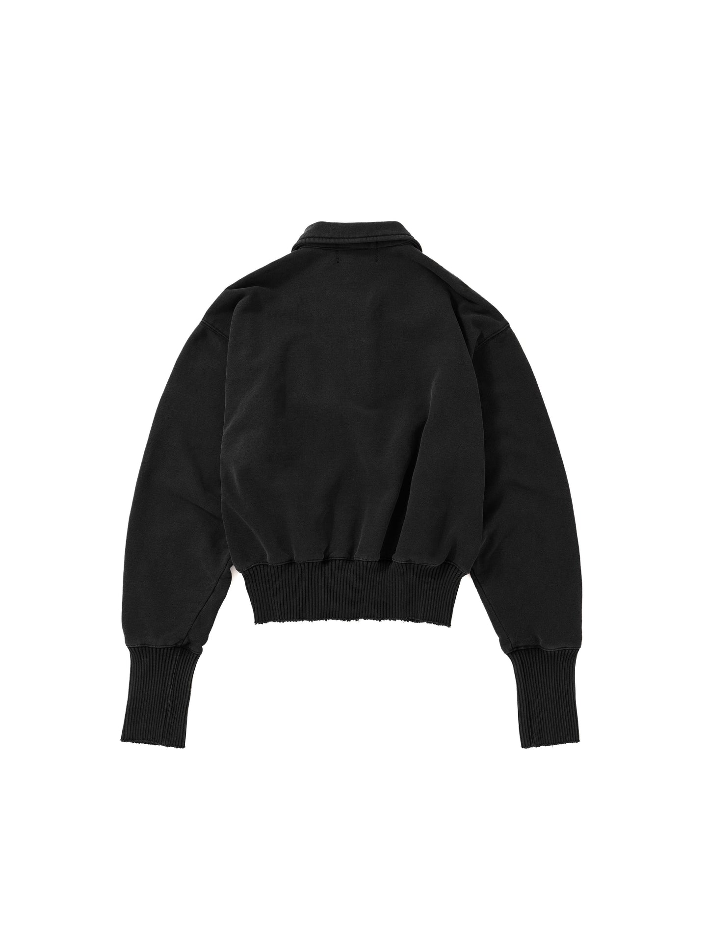 【Perfect ribs® - パーフェクトリブス】Half Zip Sweat Shirt / Black(スウェットシャツ/ブラック)