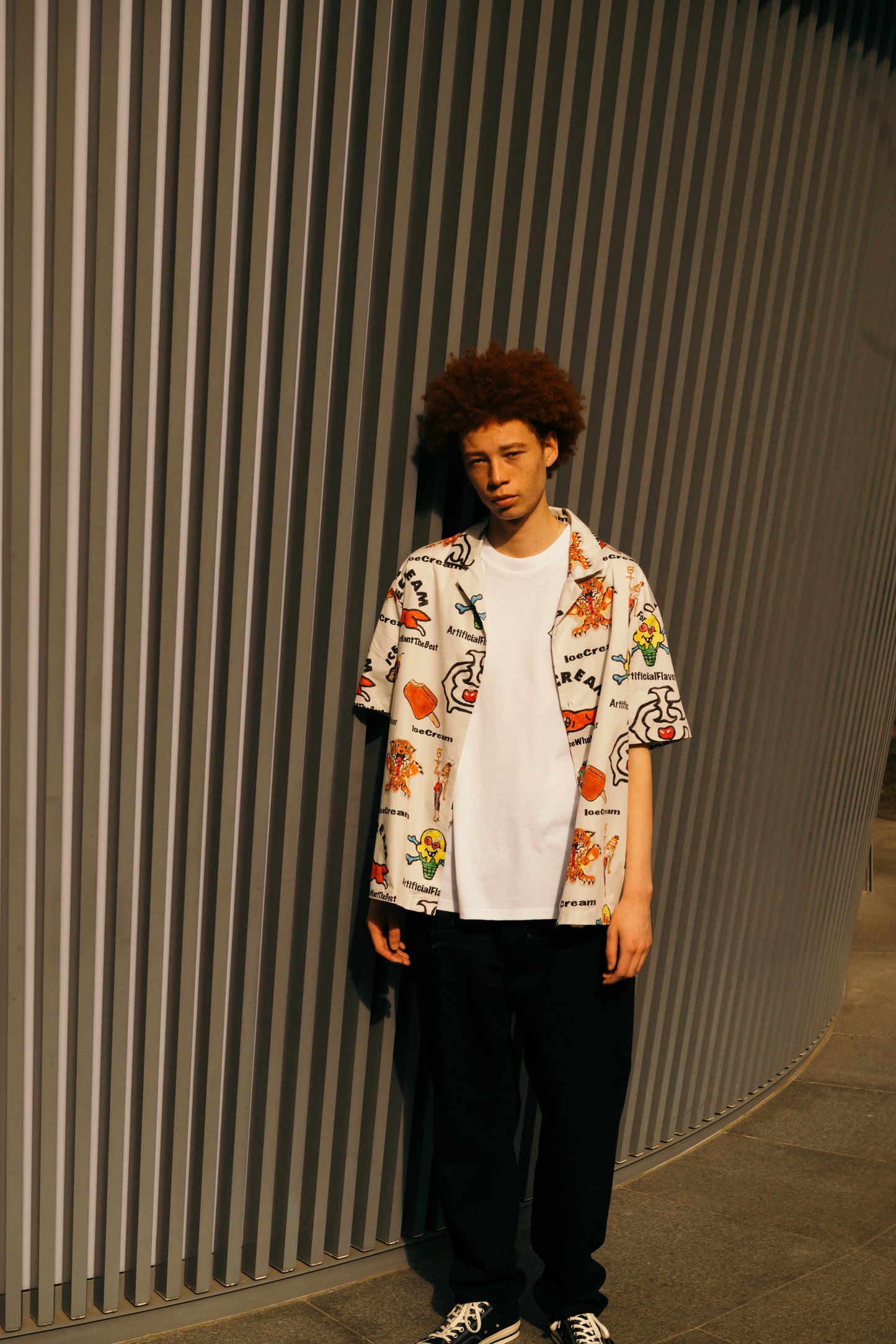 【ICE CREAM - アイスクリーム】OPEN COLLAR SS SHIRT / IVORY (シャツ/アイボリー)