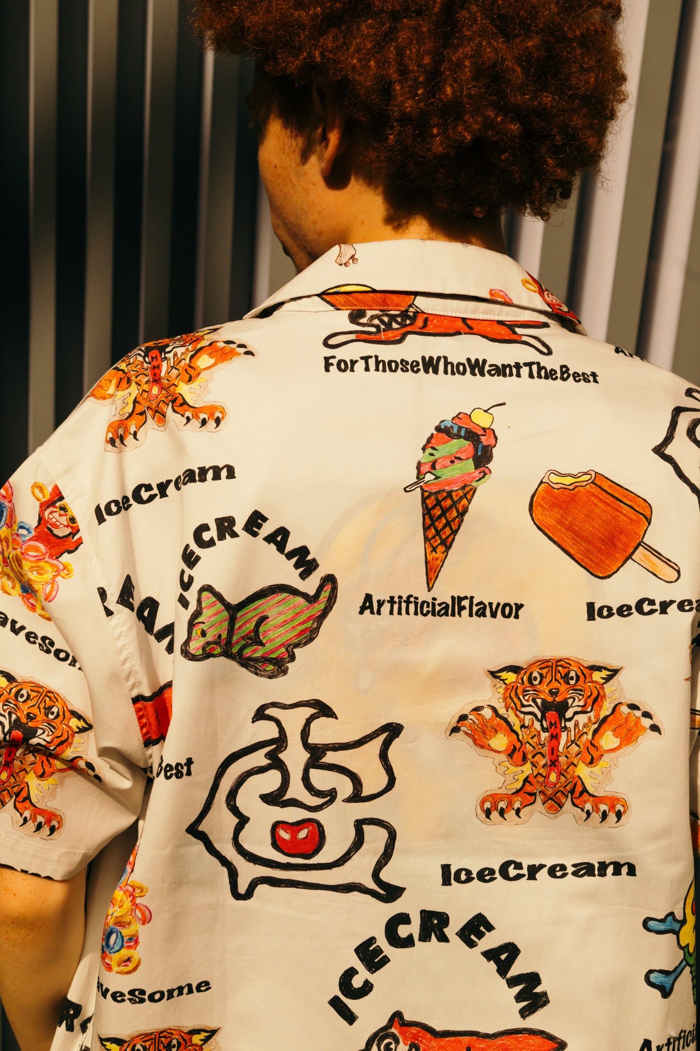 【ICE CREAM - アイスクリーム】OPEN COLLAR SS SHIRT / IVORY (シャツ/アイボリー)