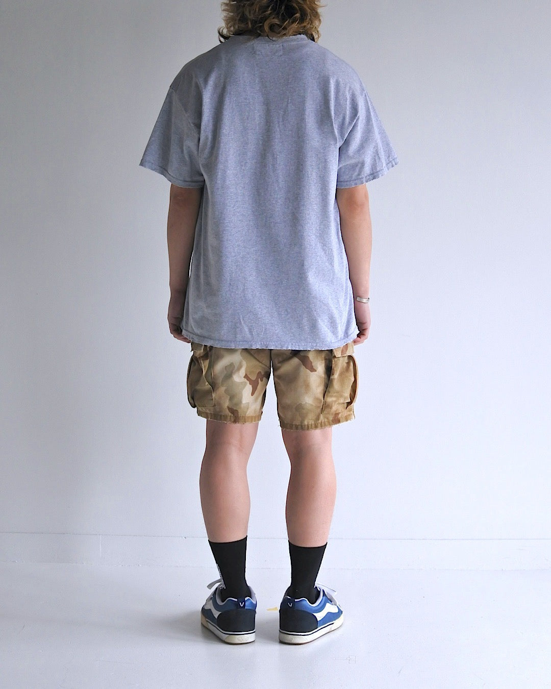 【ANACHRONORM - アナクロノーム】BALANCE PRINT DAMAGE S/S T-S / GRAY(Tシャツ/グレー)