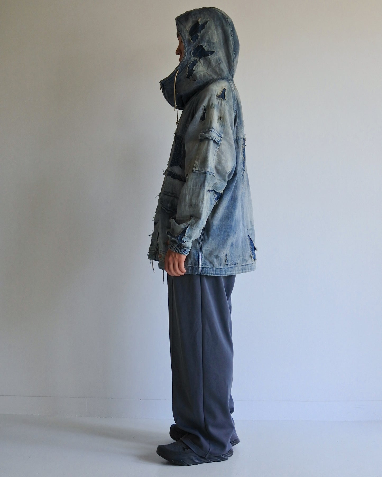 【ANACHRONORM - アナクロノーム】AN340-R DUAL DENIM REMAKED FULLZIP PARKA / INDIGO (パーカー/インディゴ)