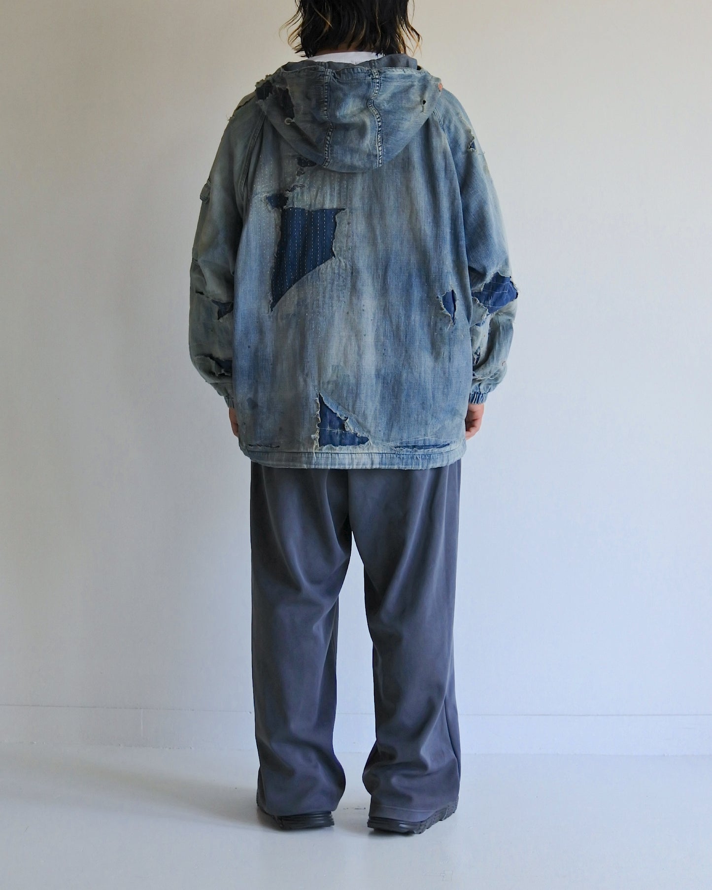 【ANACHRONORM - アナクロノーム】AN340-R DUAL DENIM REMAKED FULLZIP PARKA / INDIGO (パーカー/インディゴ)