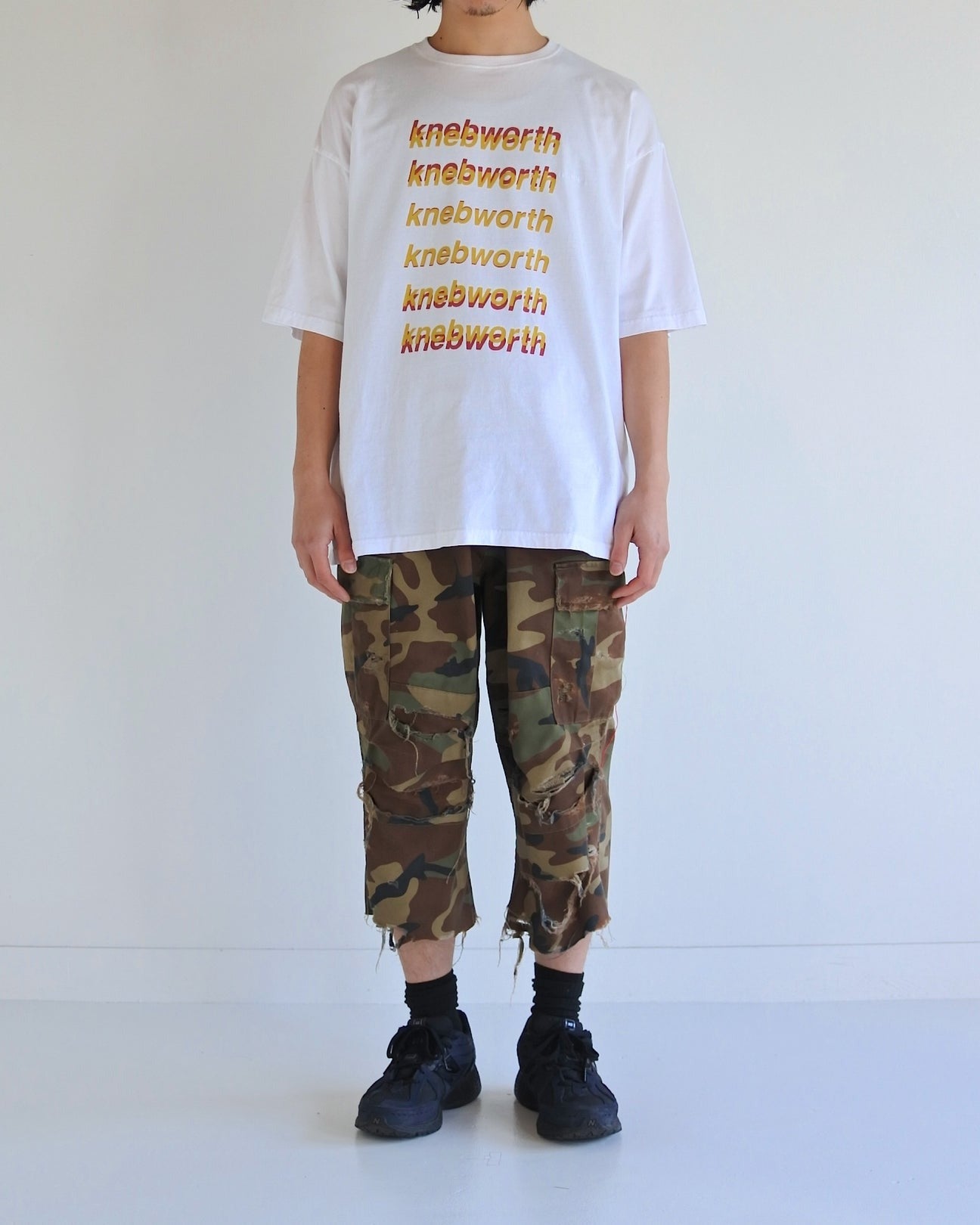 【ANACHRONORM - アナクロノーム】AN367 GRADATION PRINTED S/S T-S / WHITE (Tシャツ/ホワイト)