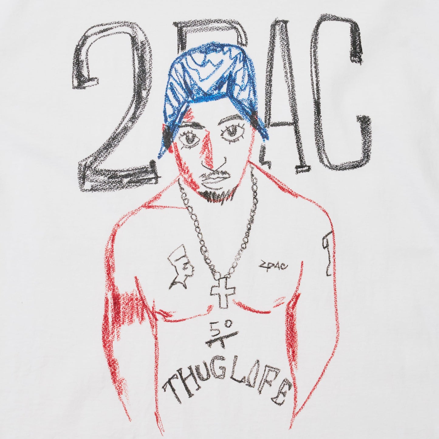 【KRAYON GANG - クレヨンギャング】2 PAC LS TEE / WHITE (Tシャツ/ホワイト)