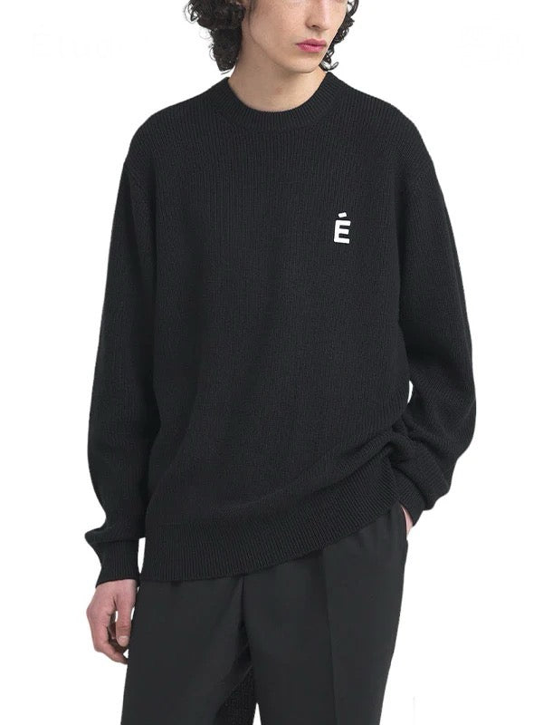 【Études - エチュード】BORIS PATCH  SWEATER / BLACK(セーター/ブラック)