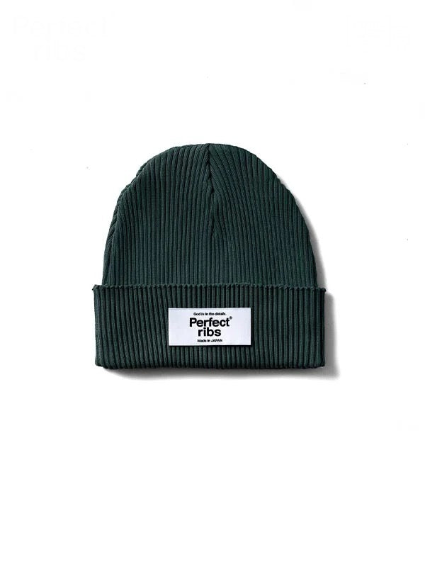 【Perfect ribs® - パーフェクトリブス】Rib Beanie Cap / Chacoal Green(ニット帽/チャコールグリーン)