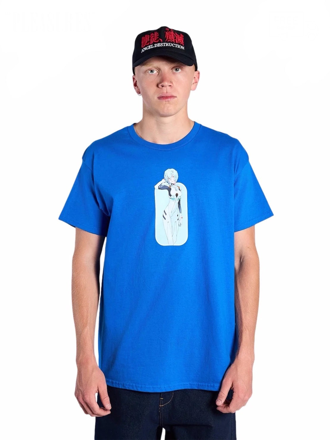 【PLEASURES - プレジャーズ】REI T-SHIRT / BLUE (Tシャツ/ブルー)