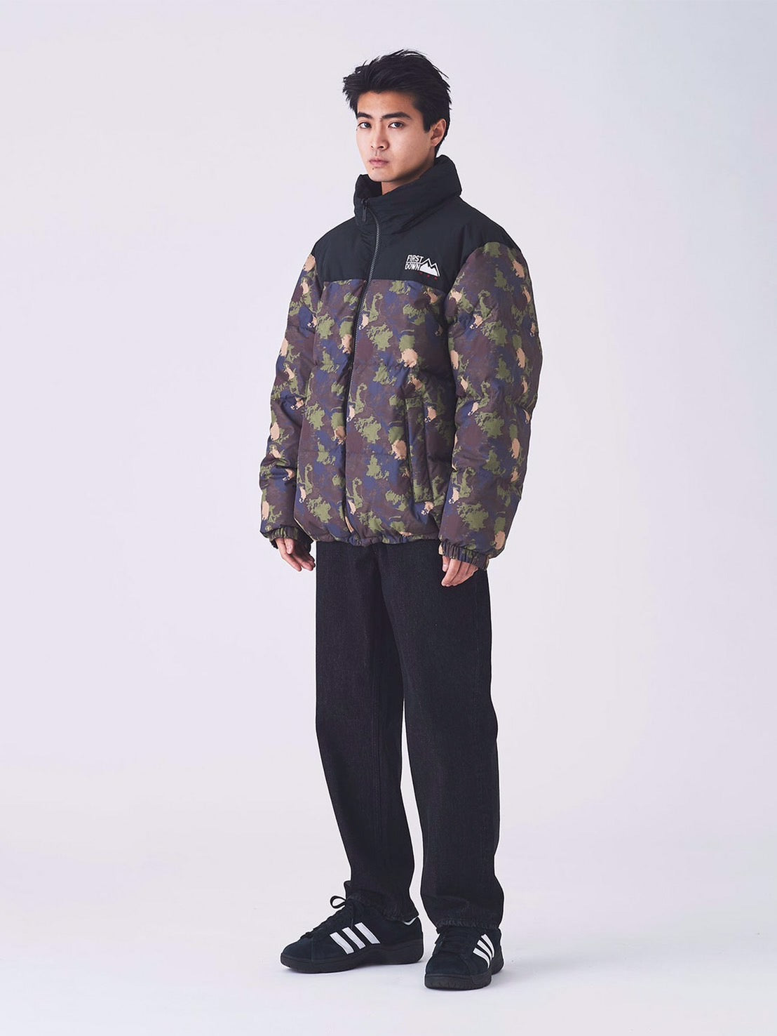 【FIRST DOWN -ファーストダウン】BUBBLE DOWN JKT MICROFT® / CAMO (ダウン/カモ)
