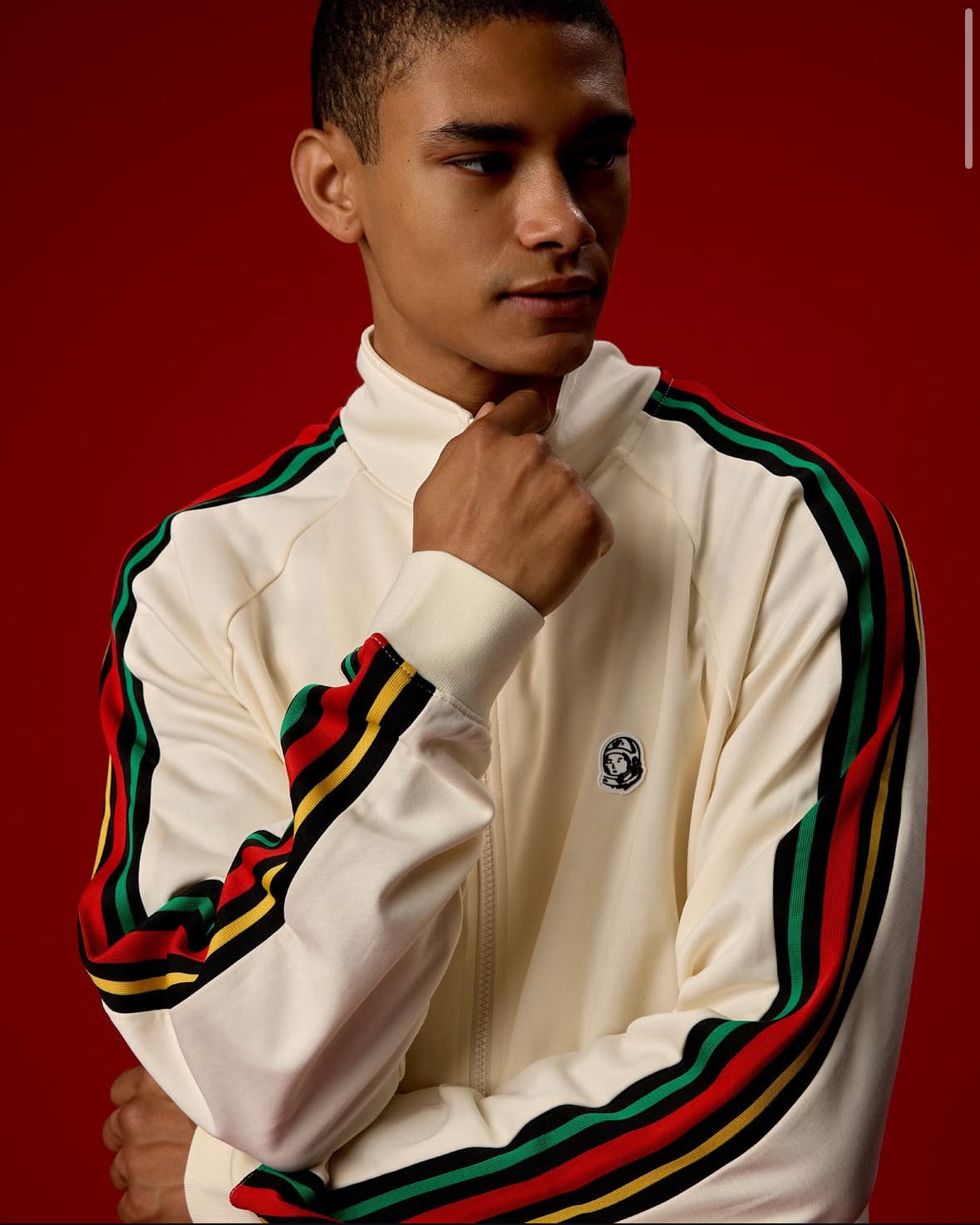 【Billionaire Boys Club-ビリオネアボーイズクラブ】 BB SOUNDCHECK CHAINSTITCH ZIP FRONT TRACK JACKET / WINTER WHITE (トラックジャケット/ウィンターホワイト)
