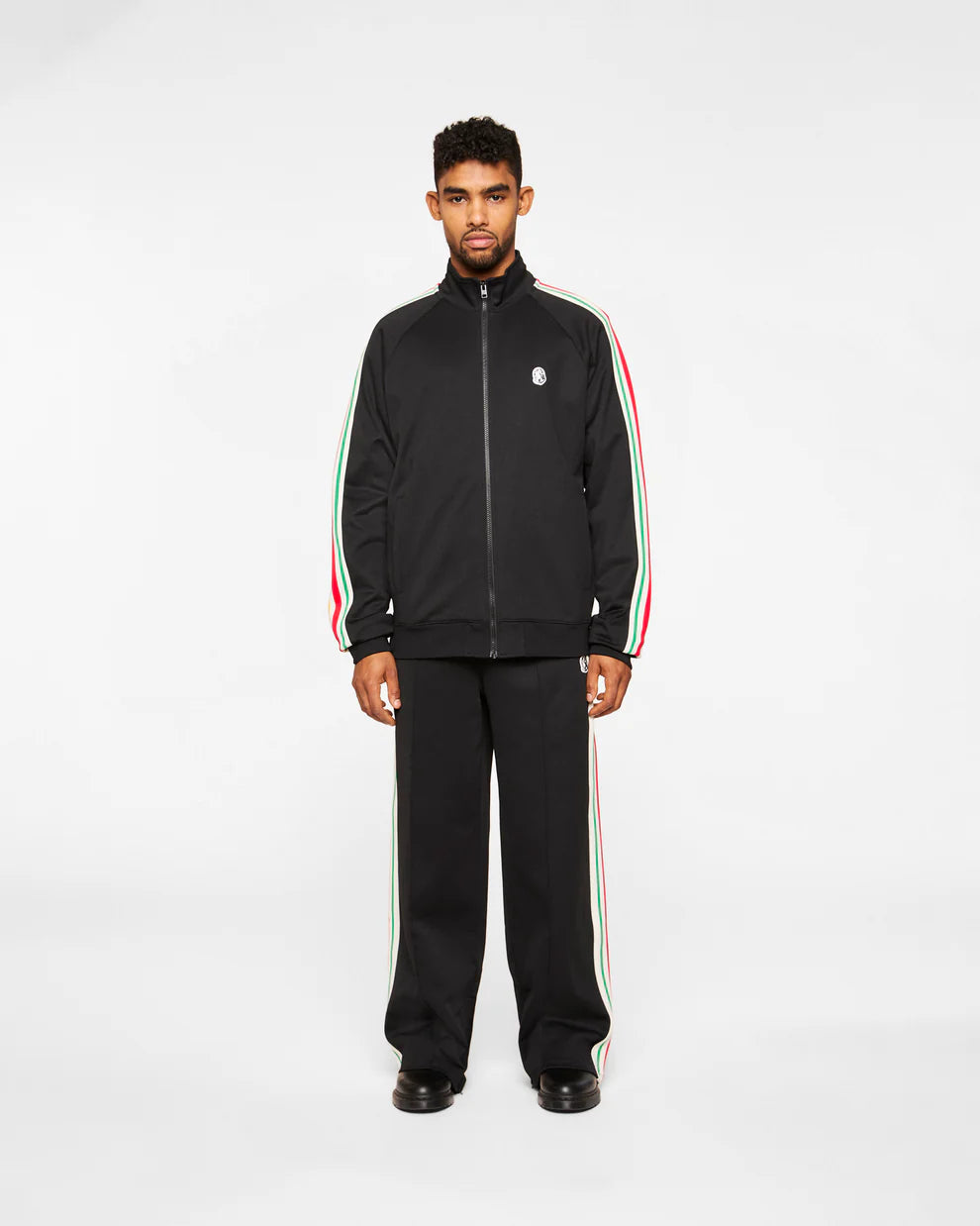 【Billionaire Boys Club-ビリオネアボーイズクラブ】 BB SOUNDCHECK CHAINSTITCH ZIP FRONT TRACK JACKET / BLACK (トラックジャケット/ブラック)
