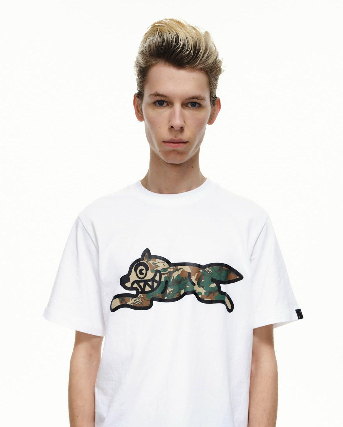 【ICE CREAM - アイスクリーム】WOODLAND CAMO RUNNING DOG T-SHIRT / WHITE (Tシャツ/ホワイト)