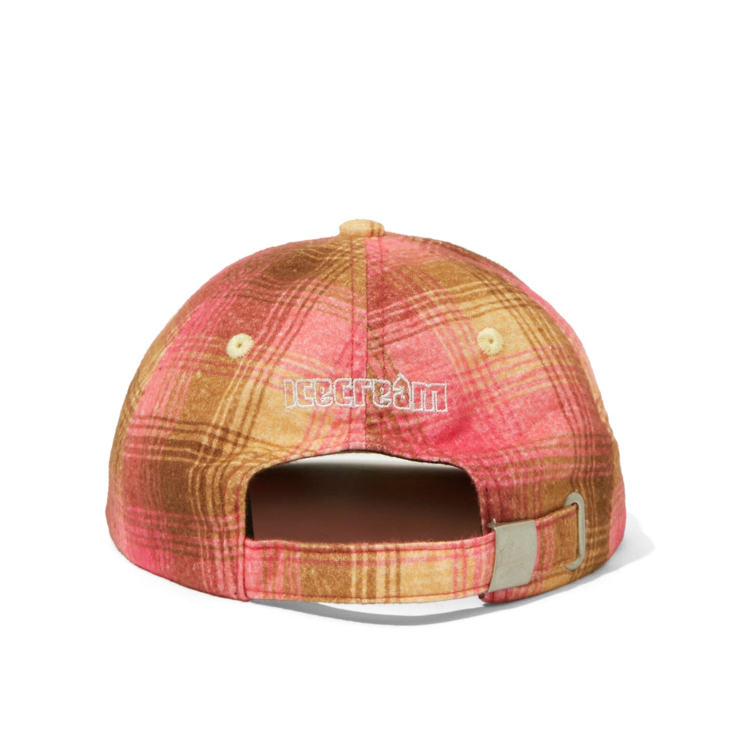 【ICE CREAM - アイスクリーム】APPLIQUE LOGO FLANNEL CHECK CAP / BROWN/PINK (キャップ/ブラウン/ピンク)