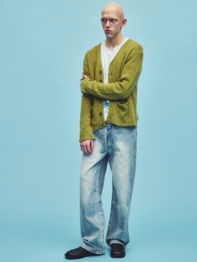 【BASKETCASE - バスケットケース】WRETCH KNIT CARDIGAN / GREEN (カーディガン/グリーン)