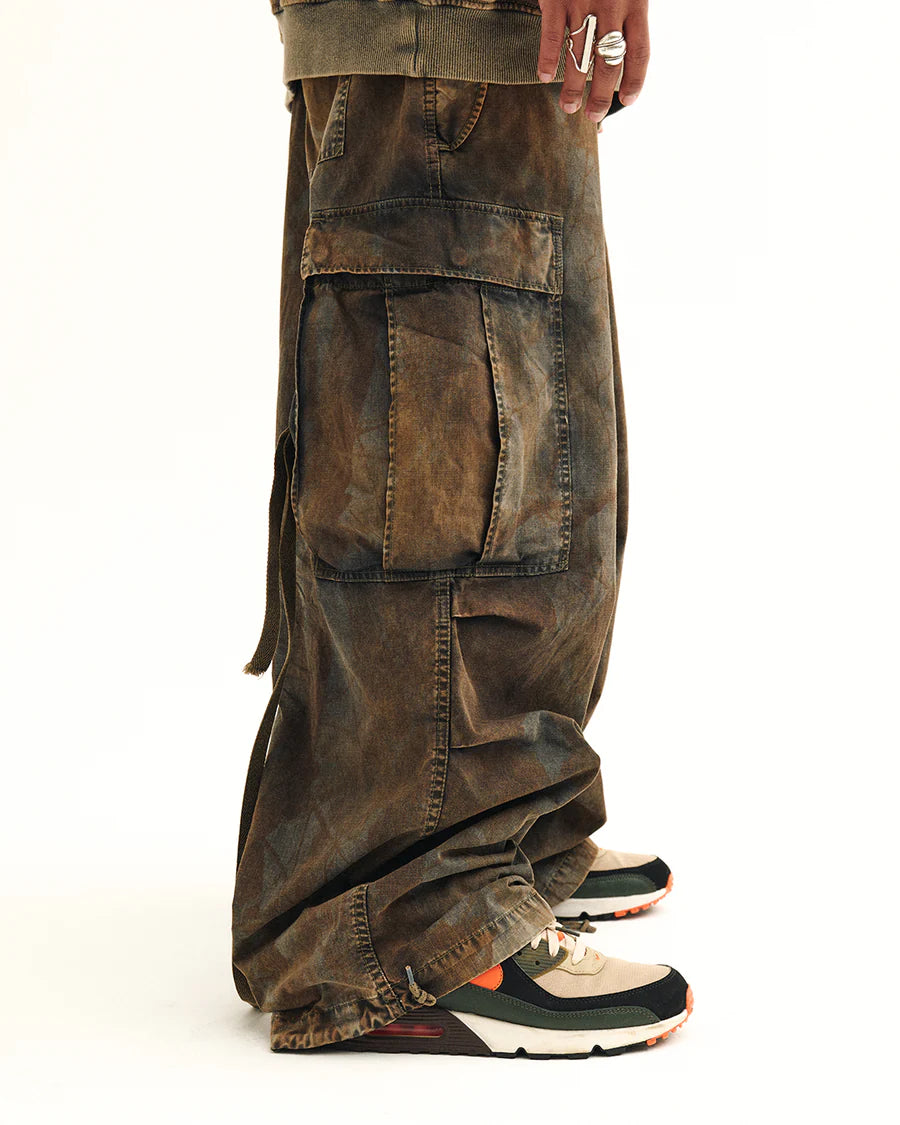 【ANACHRONORM - アナクロノーム】AN376-B SULFUR DYED RIPSTOP REALTREE M-51 TYPE FIELD OVER PANTS / SULFUR BLACK (パンツ/サルファーブラック)