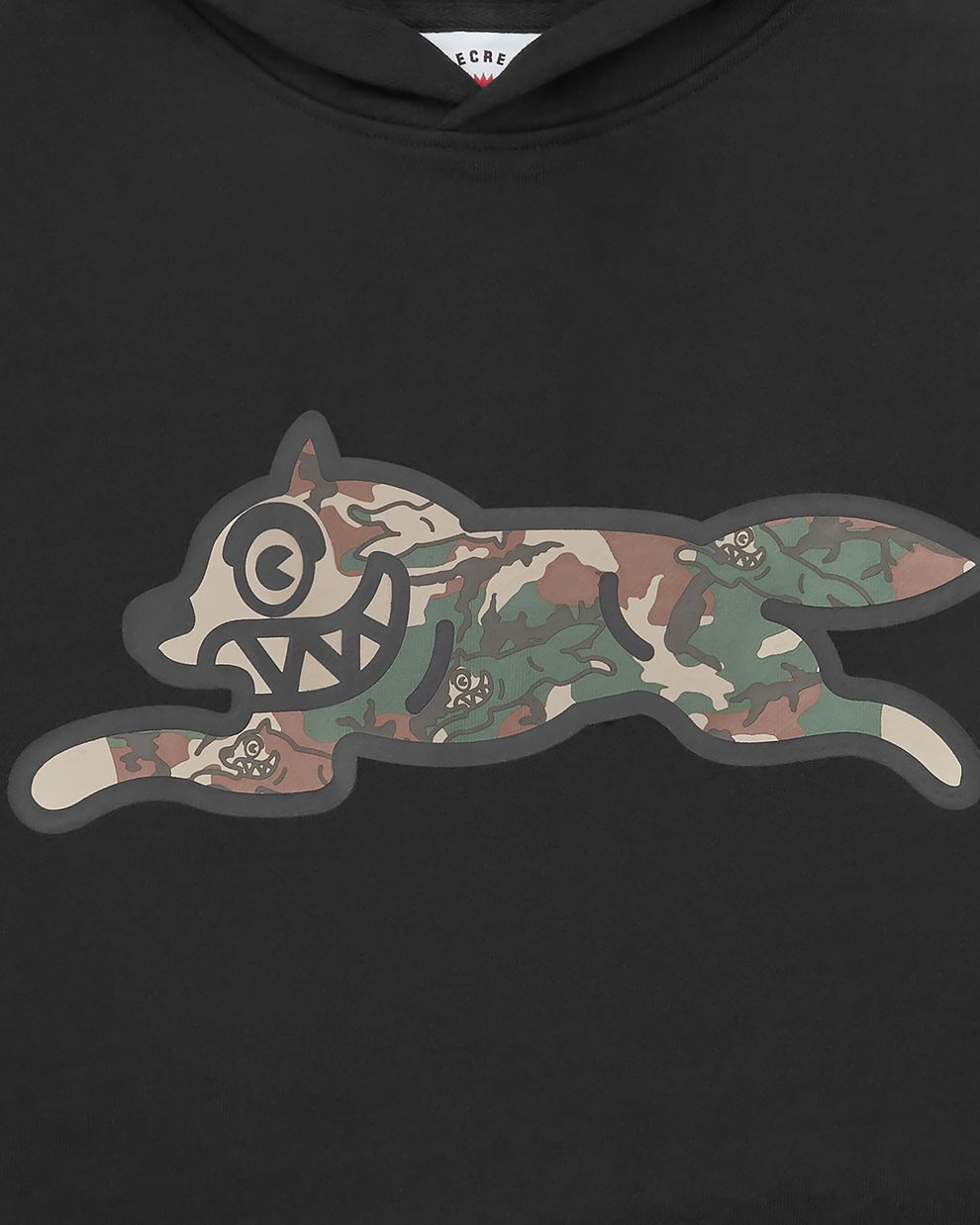 【ICE CREAM - アイスクリーム】WOODLAND CAMO RUNNING DOG POPOVER HOOD / BLACK (フーディ/ブラック)