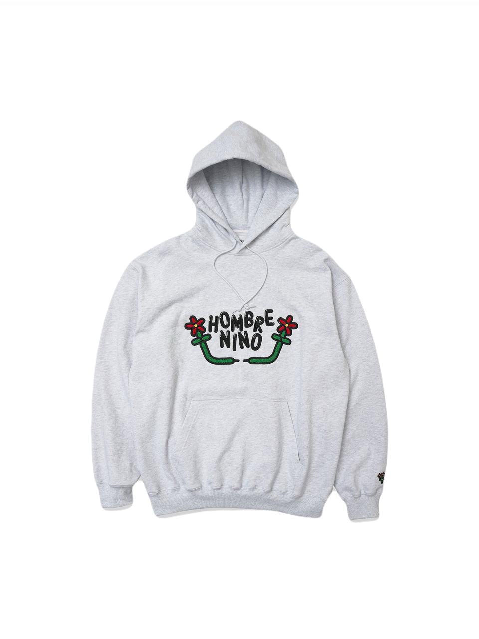 【Hombre Nino - オンブレニーニョ】PULLOVER HOODIE BALLOON FLOWERS / GRAY (パーカー/グレー)