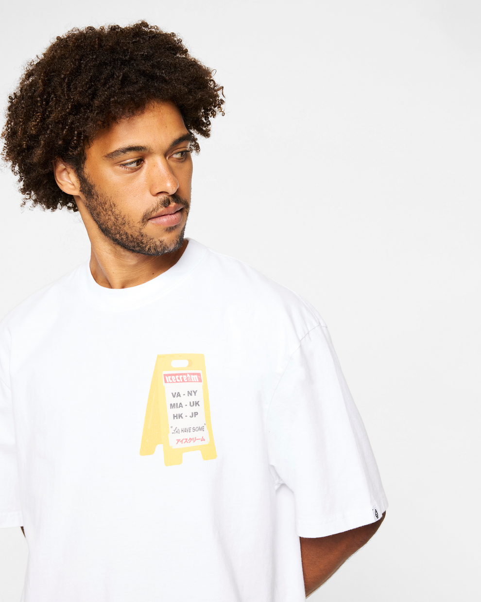 【ICE CREAM - アイスクリーム】AISLE CLOSED OVERSIZED T-SHIRT / WHITE (Tシャツ/ホワイト)