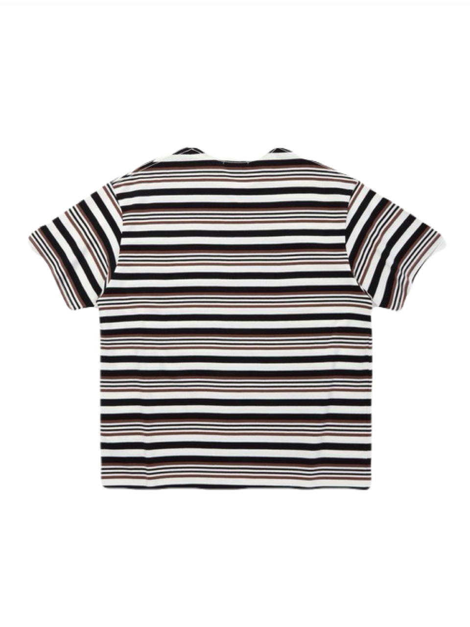 【ICE CREAM - アイスクリーム】EMBROIDERED LOGO MULTI BORDER T-SHIRT / BROWN/WHITE (Tシャツ/ブラウン/ホワイト)