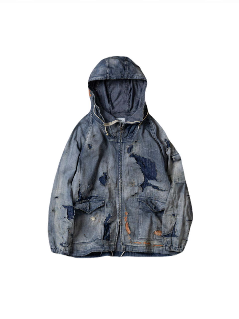 【ANACHRONORM - アナクロノーム】AN340-R DUAL DENIM REMAKED FULLZIP PARKA / INDIGO (パーカー/インディゴ)